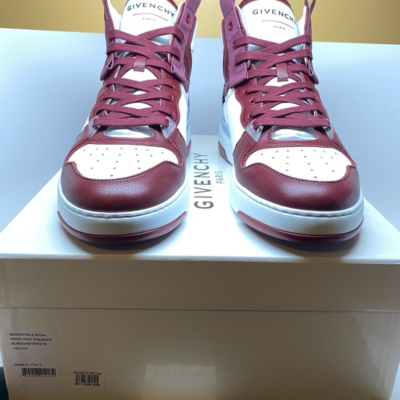 Givenchy Paris Logo Mesh Leather Off-White Street High-Top Fashion Sneakers NWT - Picture 6 of 14